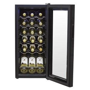 Baridi 18 Bottle Wine Fridge & Cooler - Black