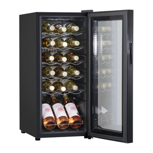 Baridi 18 Bottle Wine Fridge & Cooler - Black