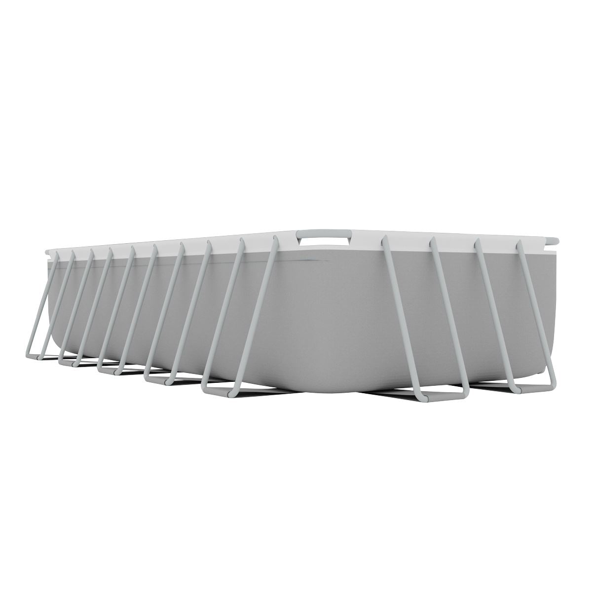 Dellonda Deluxe Steel Frame Rectangular Swimming Pool with Step Ladder & Filter Pump 21ft