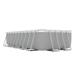 Dellonda Deluxe Steel Frame Rectangular Swimming Pool with Step Ladder & Filter Pump 21ft
