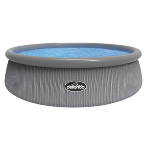 Dellonda Paddling/Swimming Pool & Pump 15ft - Gray Rattan Effect