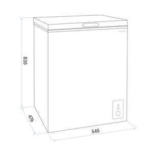 Baridi Freestanding Chest Freezer 99L Capacity - White