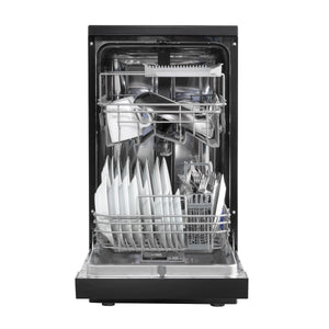Slimline Freestanding Dishwasher 45cm Wide 10 Place Settings - Black