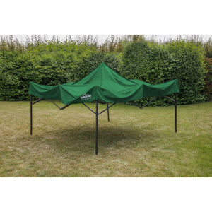 Dellonda Dark Green Premium 3 x 3m Pop-Up Gazebo, PVC Coated, Water Resistant Fabric, Supplied with Carry Bag & Accesories