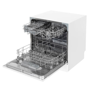 Baridi Tabletop Dishwasher 8 Place Settings 8L Capacity - White