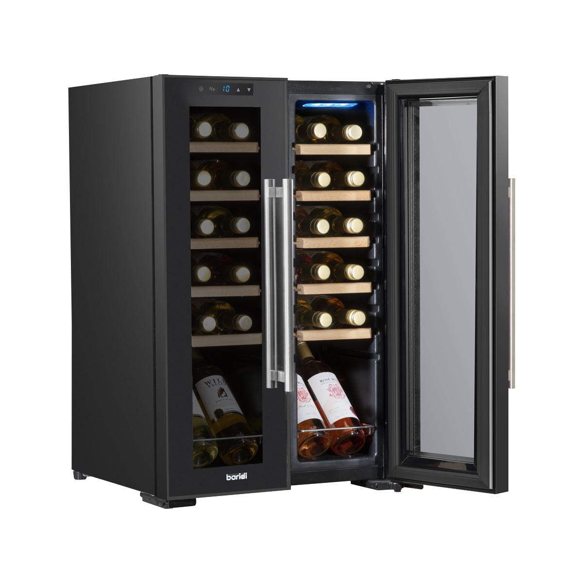 Baridi 24 Bottle Dual Zone Wine Fridge & Cooler
