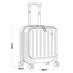 Dellonda Cabin Size Luggage with Laptop Compartments & Dual TSA Lock 18"
