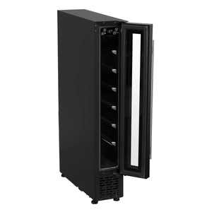 Baridi Extra-Slim 7 Bottle Wine Fridge & Cooler 15cm - Black