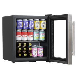 Baridi Mini Tabletop Beer & Drinks Fridge 50L Capacity - Stainless Steel