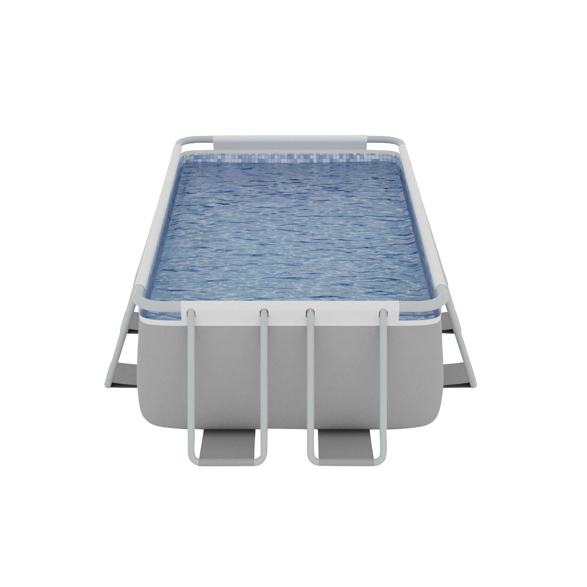 Dellonda Deluxe Steel Frame Swimming Pool with Filter Pump 13ft