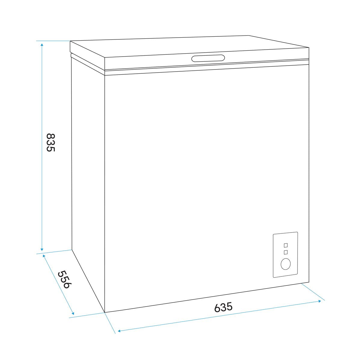 Baridi Freestanding Chest Freezer 142L Capacity - White