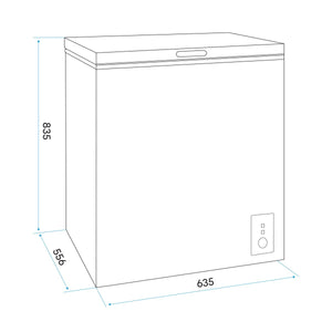 Baridi Freestanding Chest Freezer 142L Capacity - White