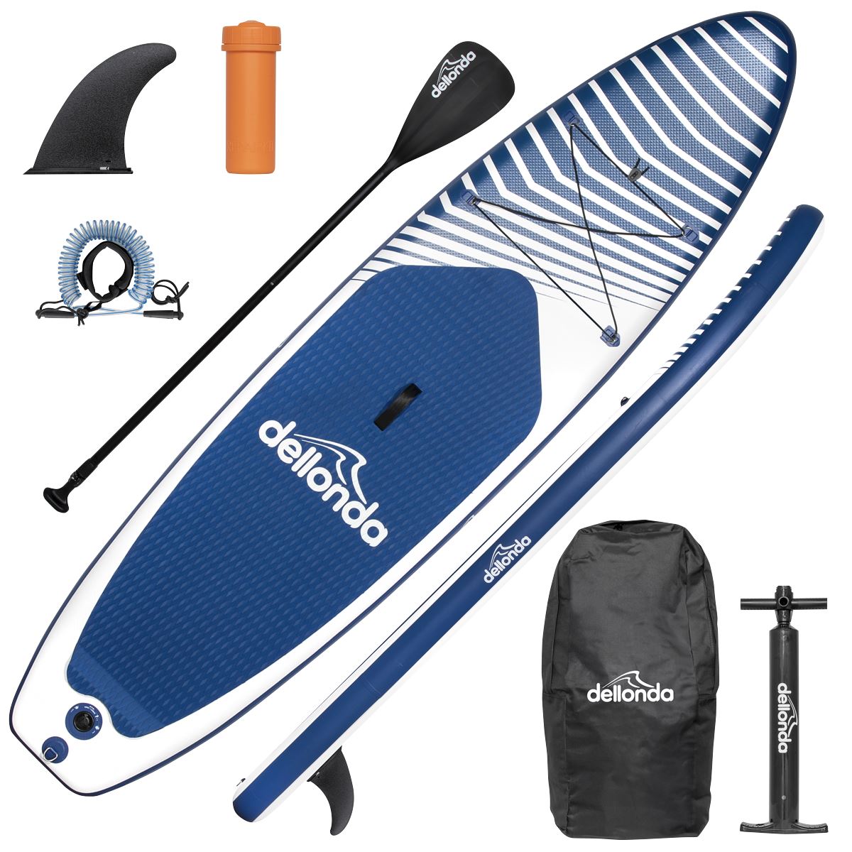 Dellonda Inflatable Stand-Up Paddle Board 10'2" - Dark Blue