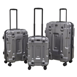 Dellonda Lightweight ABS Luggage Set 3pc - Silver