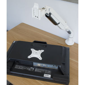 Dellonda Adjustable Single Monitor Arm with 360° Rotation - White