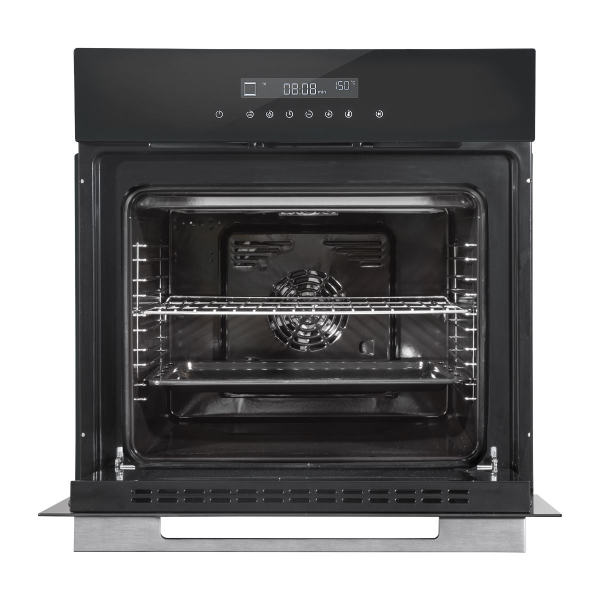 Baridi Integrated Fan-Assisted Electric Oven 60cm 72L Capacity - Black