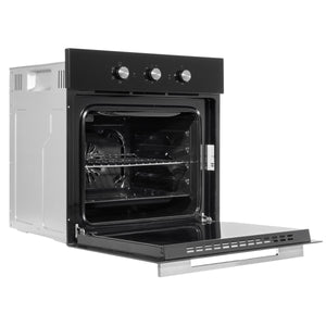 Baridi Built-In 5-Function Fan Assisted Oven with Timer 60cm, 55L Capacity - Black