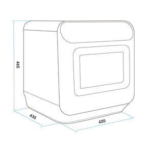 Baridi Tabletop Dishwasher 3 Place Settings 6L Capacity