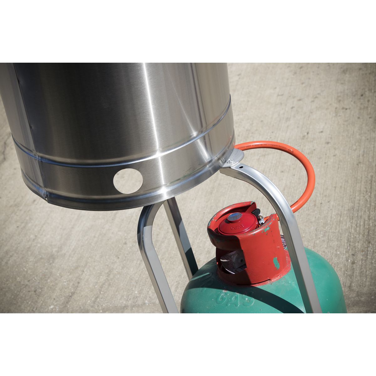 Dellonda Outdoor Garden Gas Patio Heater 13kW Commercial & Domestic Use, Stainless Steel