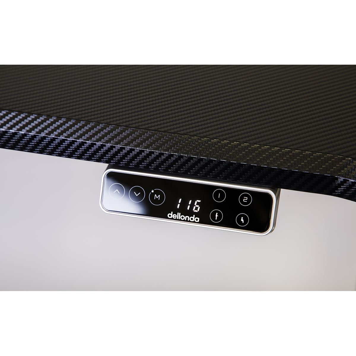 Dellonda Desk Frame Dual Motor Ultra-Quiet with Digital Controls 100kg Capacity - Black