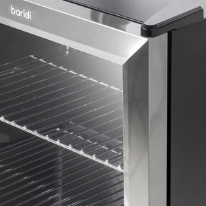 Baridi Mini Tabletop Beer & Drinks Fridge 50L Capacity - Stainless Steel