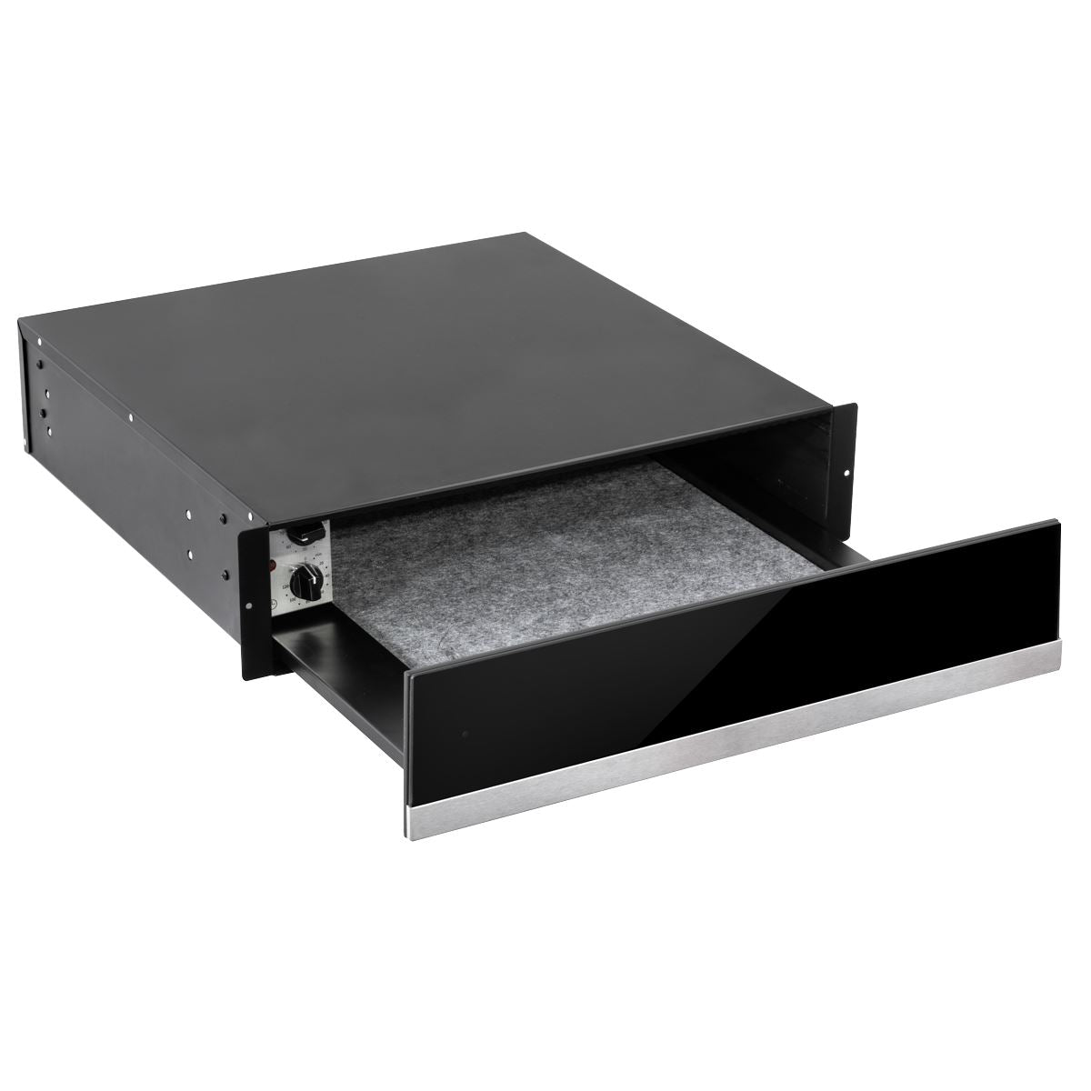 Baridi Integrated Warming Drawer 60cm - Black/Stainless Steel