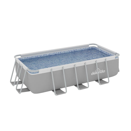 Dellonda Deluxe Steel Frame Swimming Pool with Filter Pump 13ft