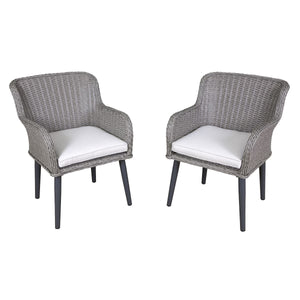 Dellonda Buxton Rattan Wicker Outdoor Garden Chair Set 2 Piece
