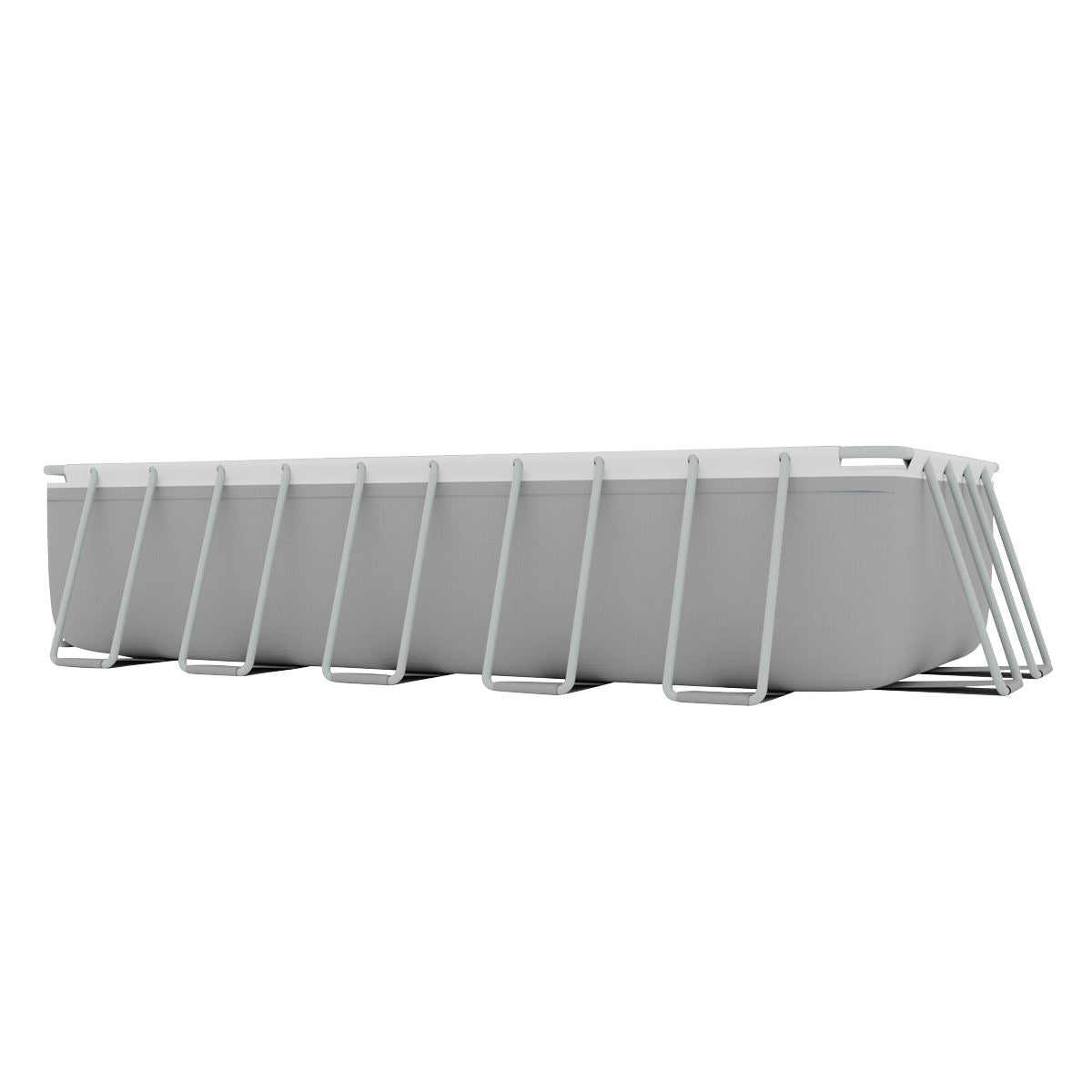 Dellonda Deluxe Steel Frame Rectangular Swimming Pool with Step Ladder & Filter Pump 21ft