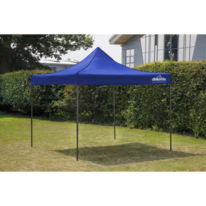 Dellonda Blue Premium 2x2m Pop-Up Gazebo, Heavy Duty, PVC Coated, Water Resistant Fabric, Supplied with Carry Bag & Accesories