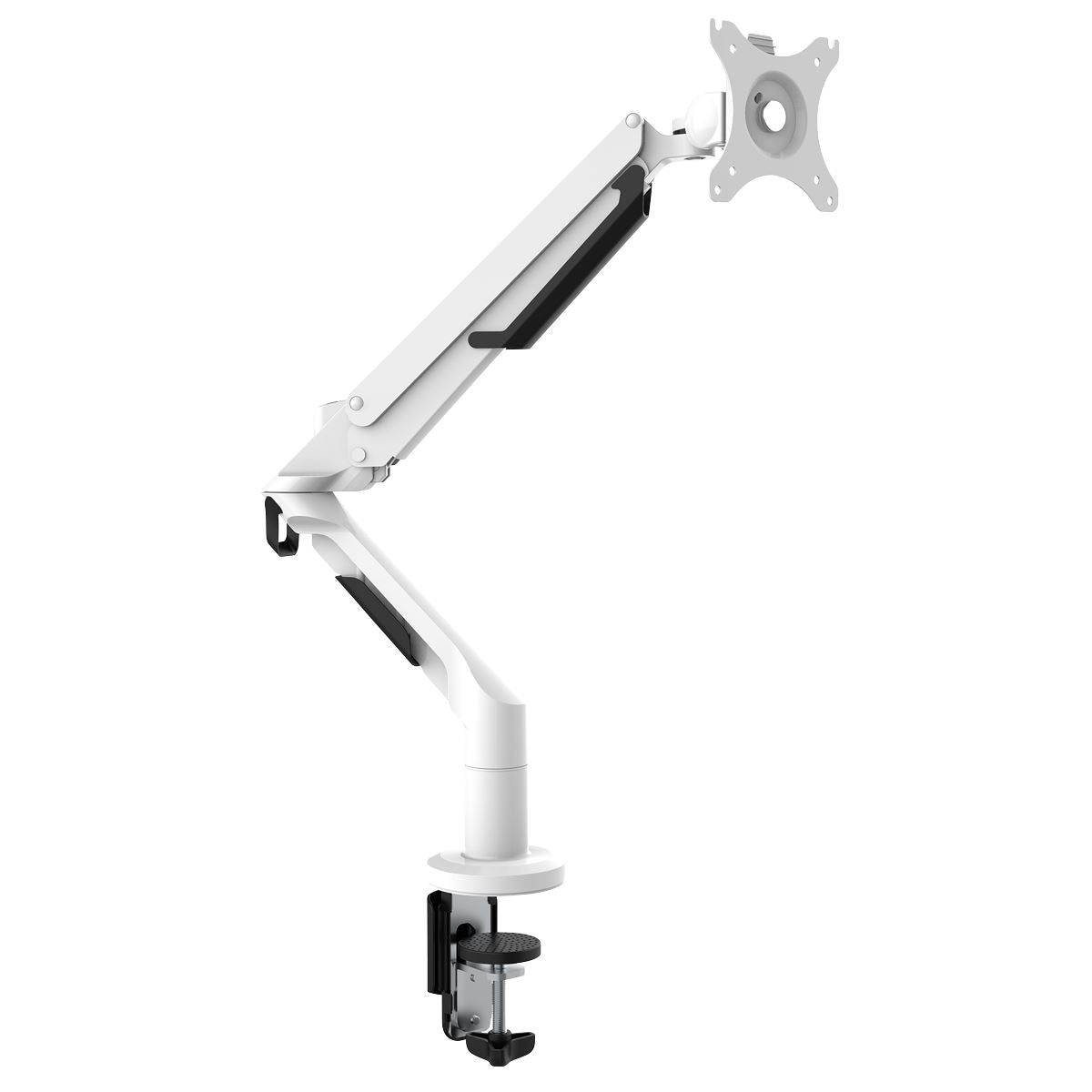 Dellonda Adjustable Single Monitor Arm with 360° Rotation - White