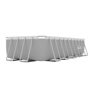 Dellonda Deluxe Steel Frame Rectangular Swimming Pool with Step Ladder & Filter Pump 21ft