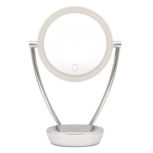 Dellonda Freestanding Double-Sided LED Vanity Mirror 7.5"