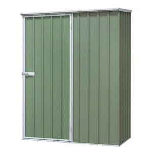 Dellonda Galvanized Steel Storage Shed with Pent Style Roof 150 x 80 x 190cm - Green