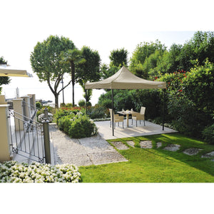 Dellonda Beige Premium 2x2m Pop-Up Gazebo, Heavy Duty, PVC Coated, Water Resistant Fabric, Supplied with Carry Bag & Accesories