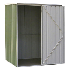 Dellonda Galvanized Steel Storage Shed with Pent Style Roof 151 x 151 x 200cm - Green