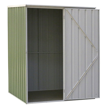 Dellonda Galvanized Steel Storage Shed with Pent Style Roof 151 x 151 x 200cm - Green