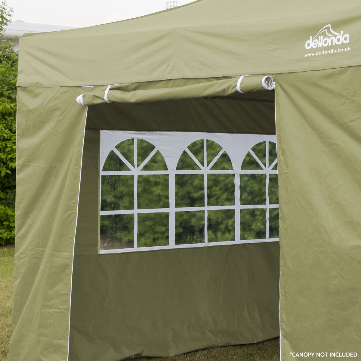 Dellonda Beige Premium Gazebo/Marquee Side Walls/Doors/Windows, Fits 3 x 3m Models