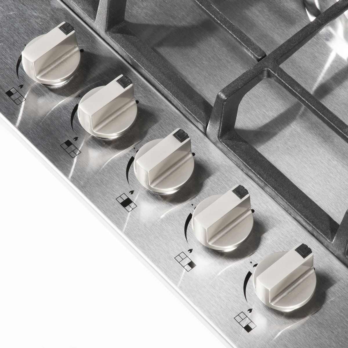 Baridi Gas Hob with 5 Cooking Zones 70cm - Stainless Steel