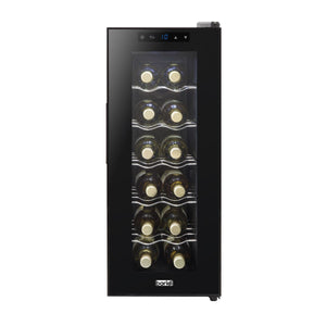 Baridi 12 Bottle Wine Fridge & Cooler - Black