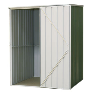 Dellonda Galvanized Steel Storage Shed with Pent Style Roof 151 x 151 x 200cm - Green
