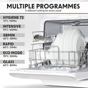Baridi Tabletop Dishwasher 3 Place Settings 6L Capacity