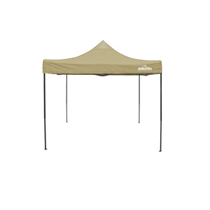 Dellonda Beige Premium 3 x 3m Pop-Up Gazebo, PVC Coated, Water Resistant Fabric, Supplied with Carry Bag & Accesories