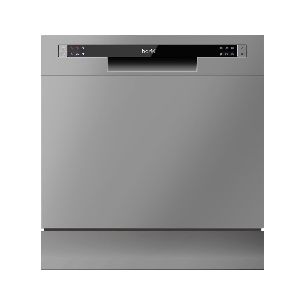Baridi Tabletop Dishwasher 8 Place Settings 8L Capacity - Silver