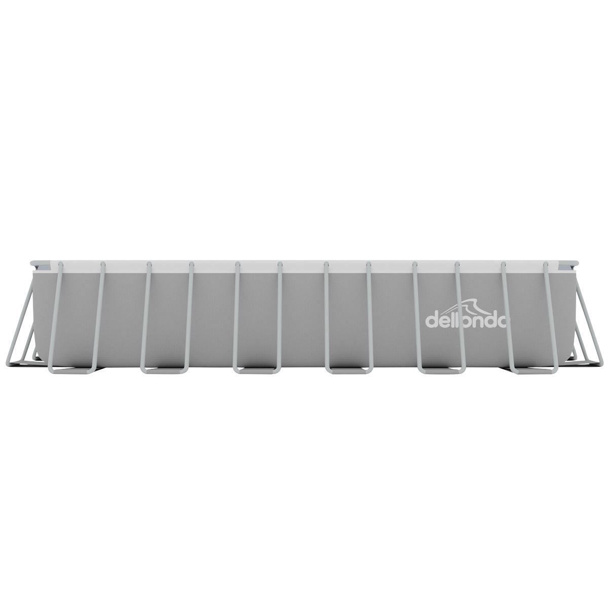 Dellonda Deluxe Steel Frame Rectangular Swimming Pool with Step Ladder & Filter Pump 25ft
