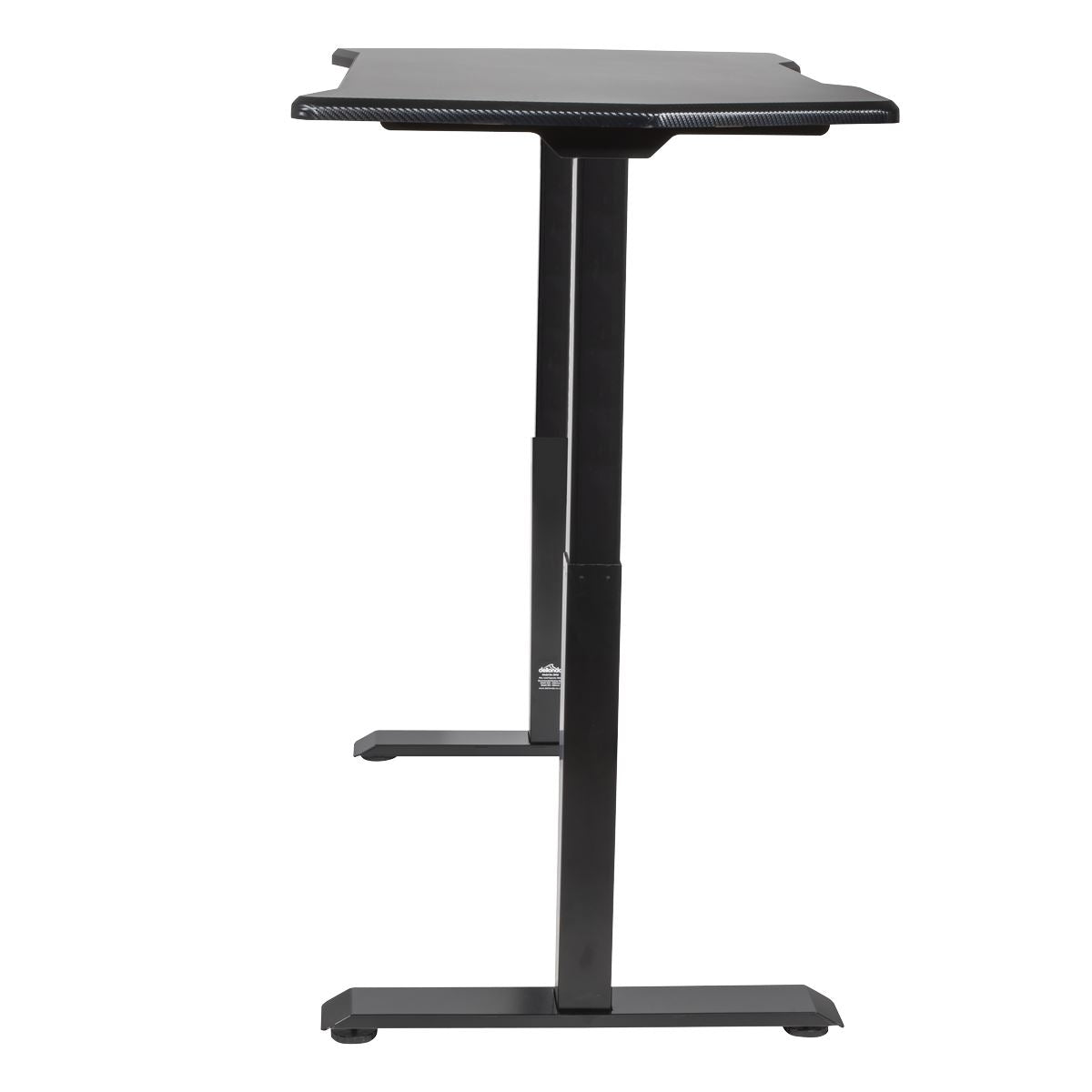 Dellonda Carbon Fibre Effect Electric Height Adjustable Standing Desk, 1400 x 700mm Dual Motor 100kg