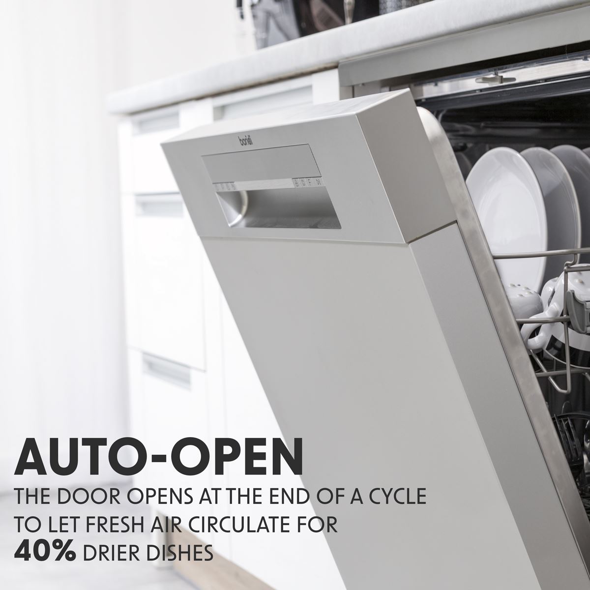 Baridi Regular Sized Freestanding Dishwasher 60cm Wide 14 Place Settings - Silver