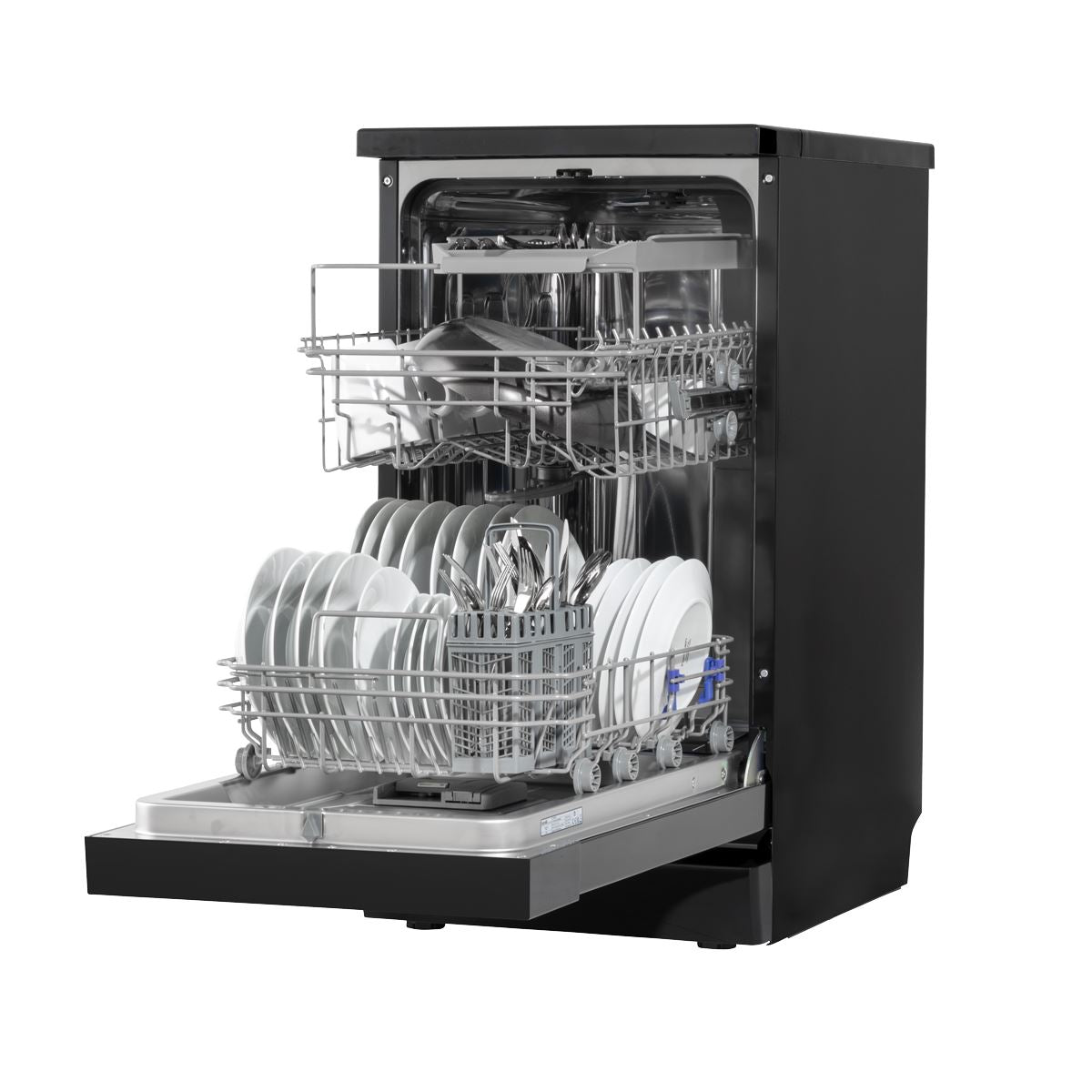 Slimline Freestanding Dishwasher 45cm Wide 10 Place Settings - Black