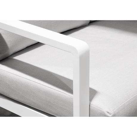 Dellonda Kyoto Aluminium Outdoor Corner Sofa & Coffee Table Set 3 Piece