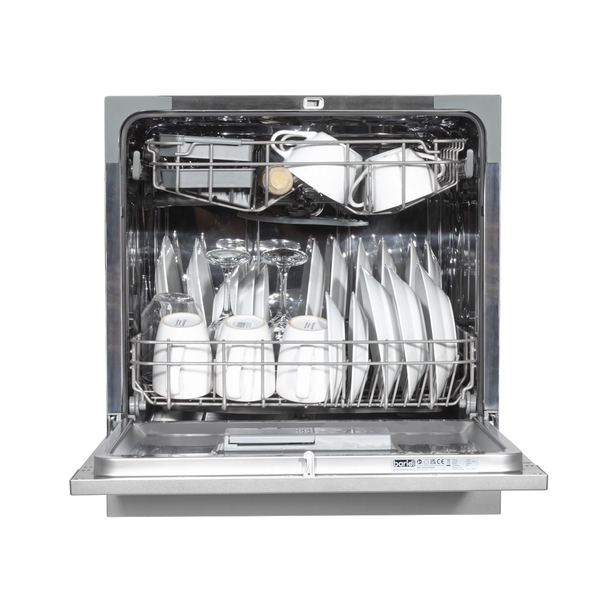Baridi Tabletop Dishwasher 8 Place Settings 8L Capacity - Silver